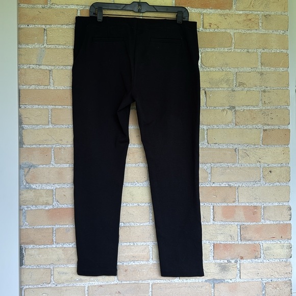 Ecru Black Straight Leg Pants Minimalist Design - Picture 3 of 4